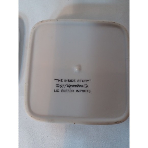Vintage Kersten Bros Ceramic Trinket Box The Inside Story Enesco 1977 Horse Love - Picture 4 of 6